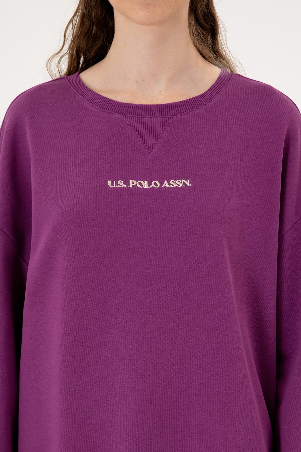 سوئیشرت زنانه U.S. Polo Assn. یقه گرد بنفش مدل 50313562-VR037 سوئیشرت زنانه U.S. Polo Assn. یقه گرد بنفش مدل 50313562-VR037