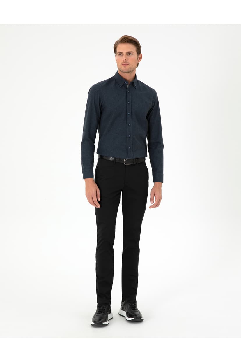 شلوار مردانه Pierre Cardin اسلیم فیت کانواس سیاه مدل 50292522-VR046 شلوار مردانه Pierre Cardin اسلیم فیت کانواس سیاه مدل 50292522-VR046