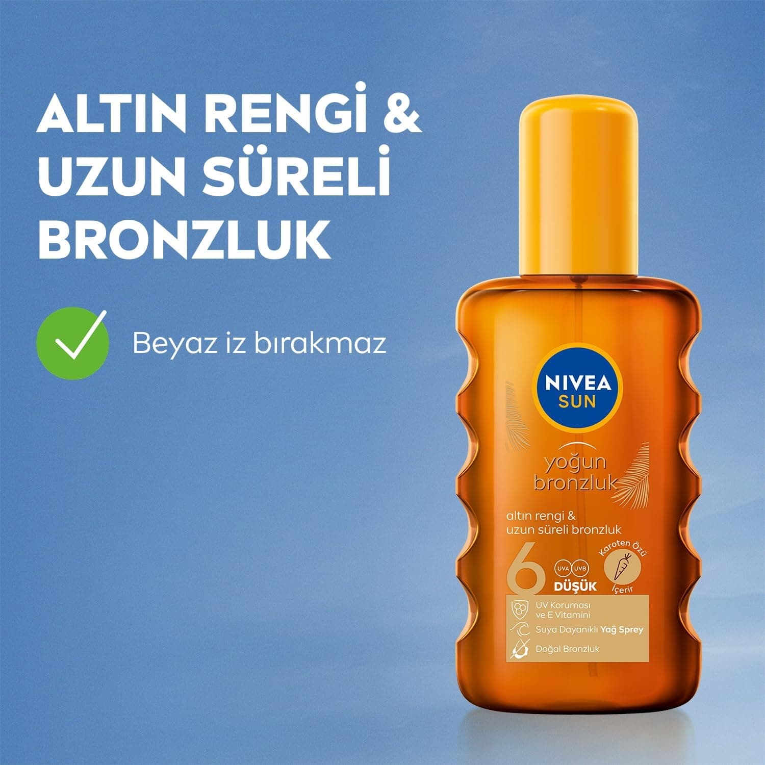 روغن برنزهکننده اسپری NIVEA SUN با کاروتن و ویتامین E 200ml روغن برنزهکننده اسپری NIVEA SUN با کاروتن و ویتامین E 200ml