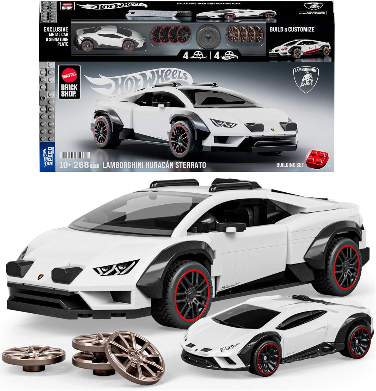 ماشین اسباب بازی Mattel Hot Wheels Brick Shop Speed Series مدل Lambo ماشین اسباب بازی Mattel Hot Wheels Brick Shop Speed Series مدل Lambo