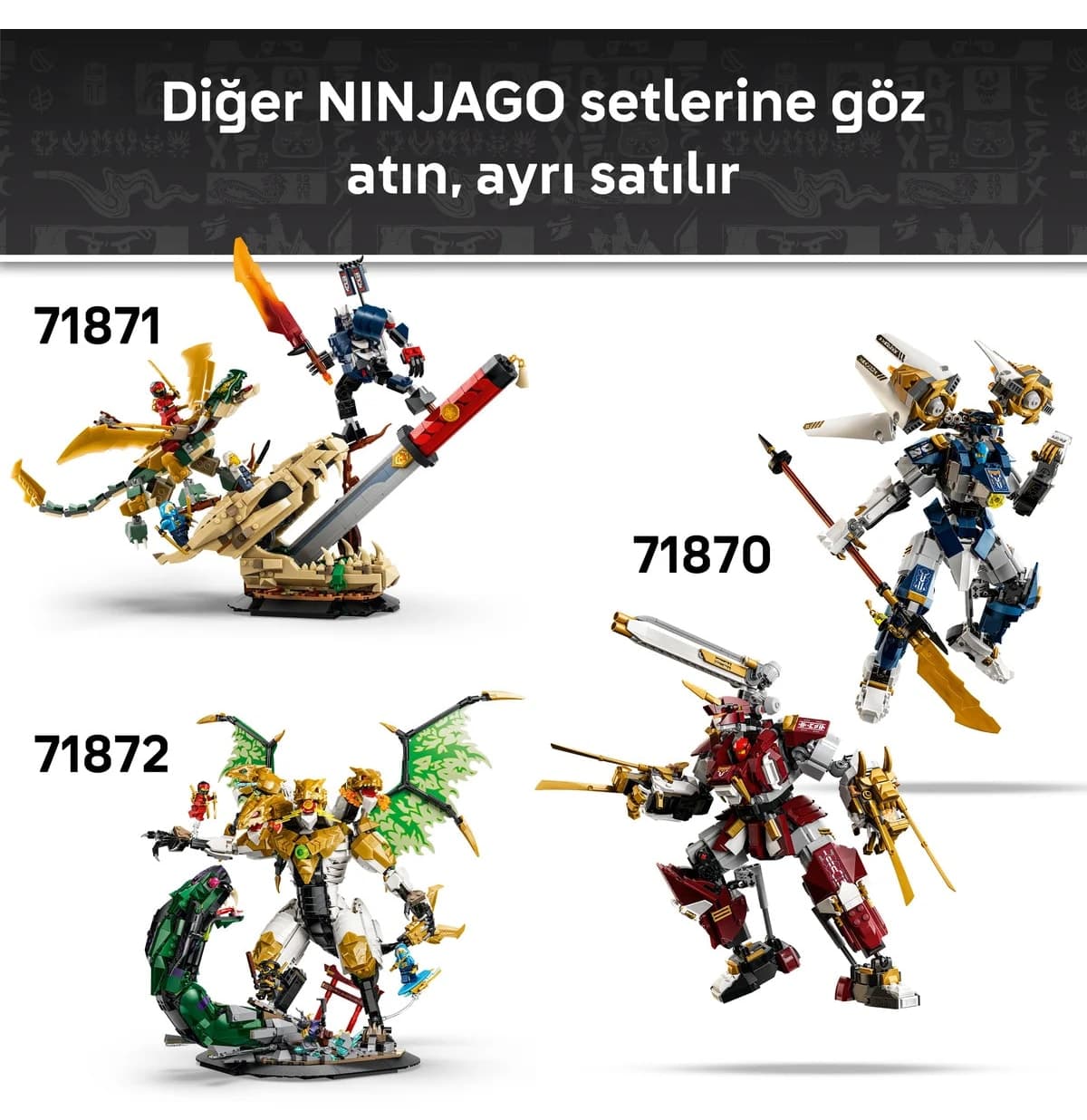 لگو NINJAGO نبرد شمشیر اژدها ۱۰۱۶ قطعهای مدل 71871 لگو NINJAGO نبرد شمشیر اژدها ۱۰۱۶ قطعهای مدل 71871