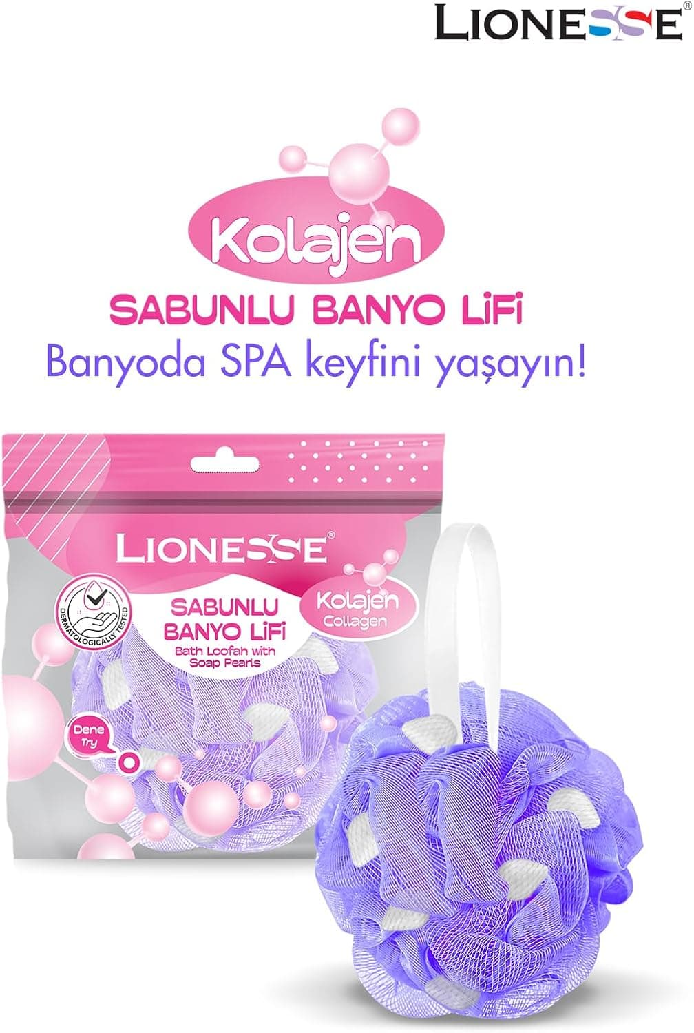 لیف حمام صابوندار کلاژن Lionesse مدل 950 لیف حمام صابوندار کلاژن Lionesse مدل 950