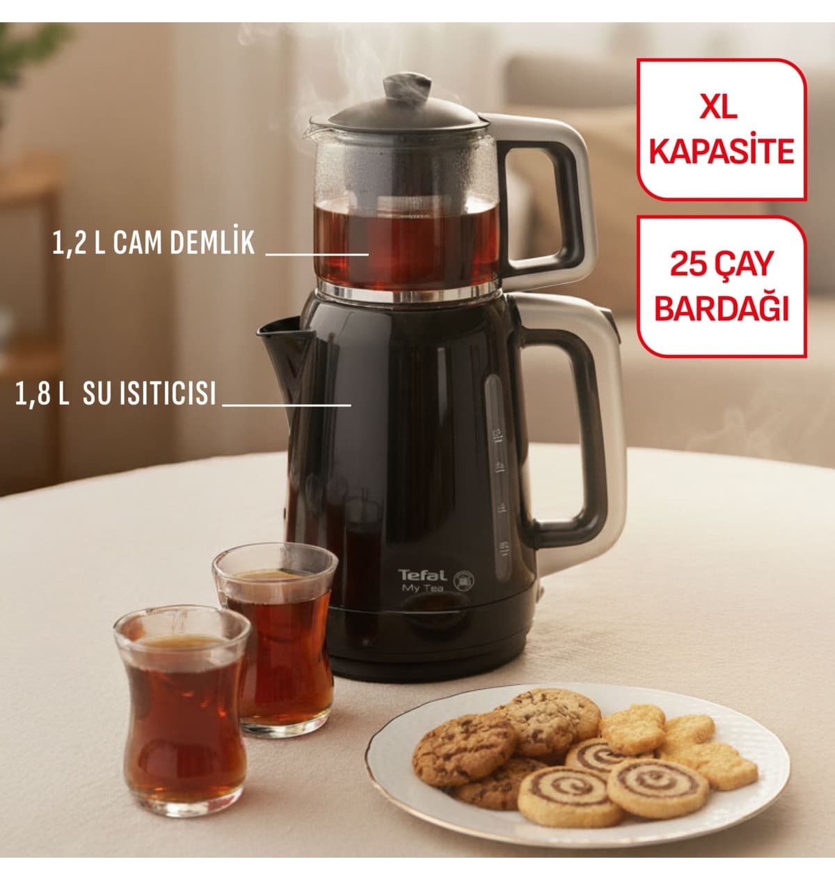 چایساز Tefal My Tea مشکی مدل BJ201841 چایساز Tefal My Tea مشکی مدل BJ201841