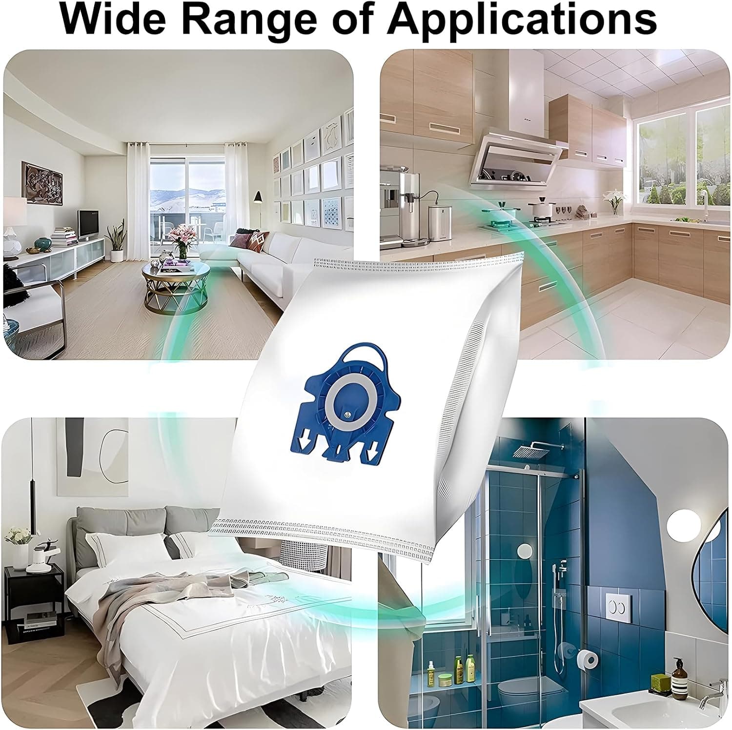 کیسه جاروبرقی intendvision 3D Airclean سازگار با Miele 12 تایی با 4 فیلتر کیسه جاروبرقی intendvision 3D Airclean سازگار با Miele 12 تایی با 4 فیلتر