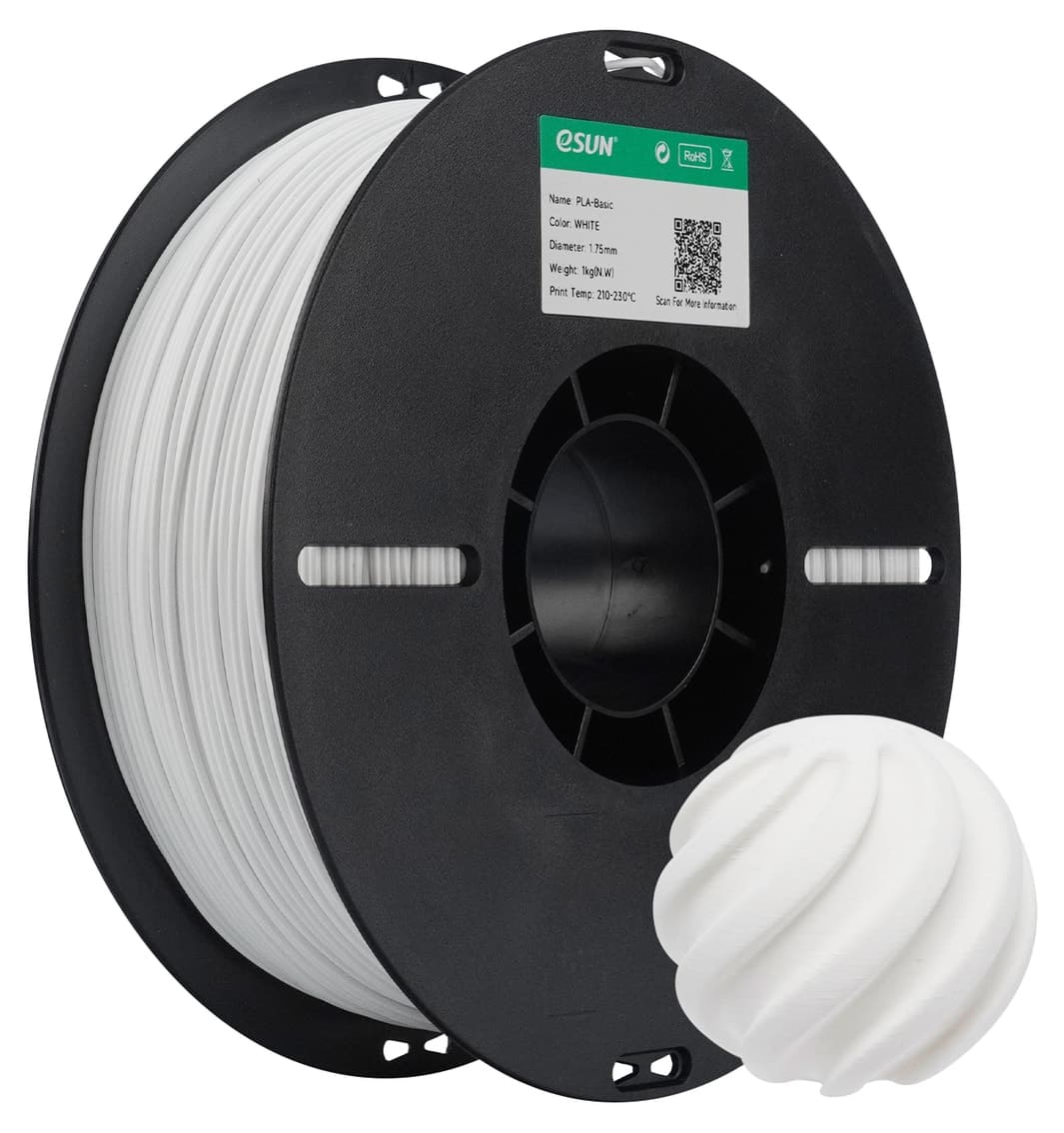 فیلامنت پرینتر سه بعدی eSun سفید PLA Basic 1.75 mm 1 kg فیلامنت پرینتر سه بعدی eSun سفید PLA Basic 1.75 mm 1 kg