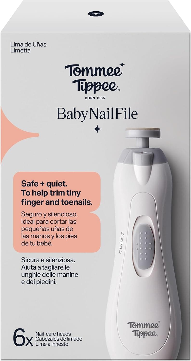 سوهان برقی ناخن نوزاد Tommee Tippee با چراغ LED و شش سری برای نوزادان و بزرگسالان سوهان برقی ناخن نوزاد Tommee Tippee با چراغ LED و شش سری برای نوزادان و بزرگسالان