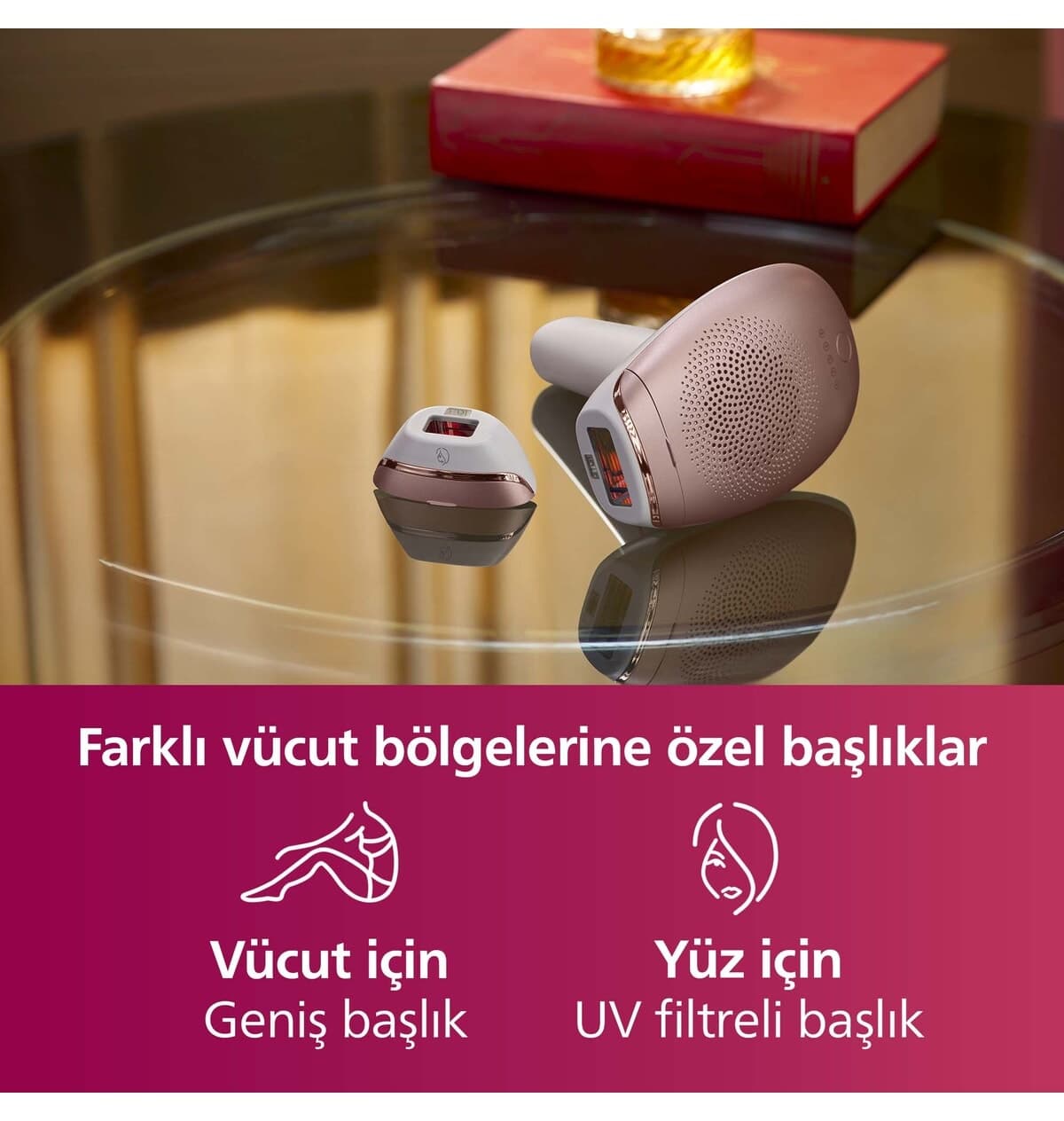 دستگاه اپیلاتور IPL Philips Lumea 7000 مدل SC1997/00 برای بدن و صورت با 2 هد و کیف دستگاه اپیلاتور IPL Philips Lumea 7000 مدل SC1997/00 برای بدن و صورت با 2 هد و کیف