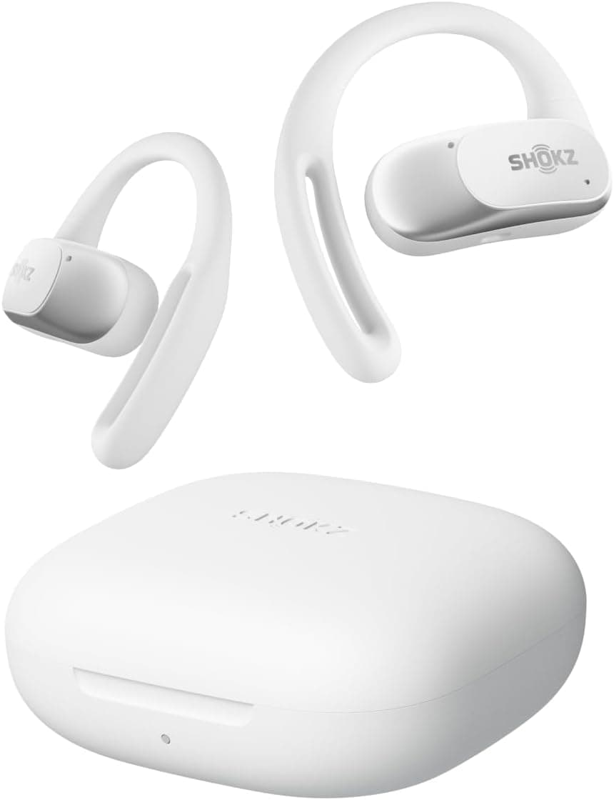 هدفون بیسیم SHOKZ OpenFit Air گوشباز سفید هدفون بیسیم SHOKZ OpenFit Air گوشباز سفید