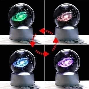 چراغ خواب SENON گوی شیشهای کریستالی ابر غبار با نور LED تغییررنگدهنده چراغ خواب SENON گوی شیشهای کریستالی ابر غبار با نور LED تغییررنگدهنده