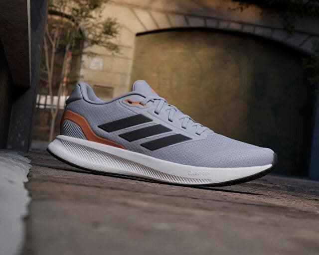 کفش دویدن مردانه adidas Runfalcon 5 طوسی مدل JQ6978 کفش دویدن مردانه adidas Runfalcon 5 طوسی مدل JQ6978