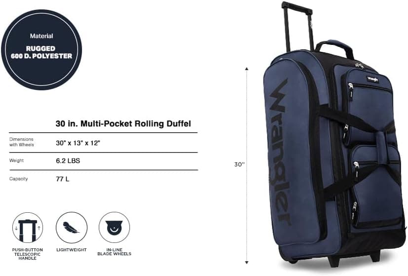 ساک دافل چرخدار Wrangler مدل Wesley 30" ساک دافل چرخدار Wrangler مدل Wesley 30"