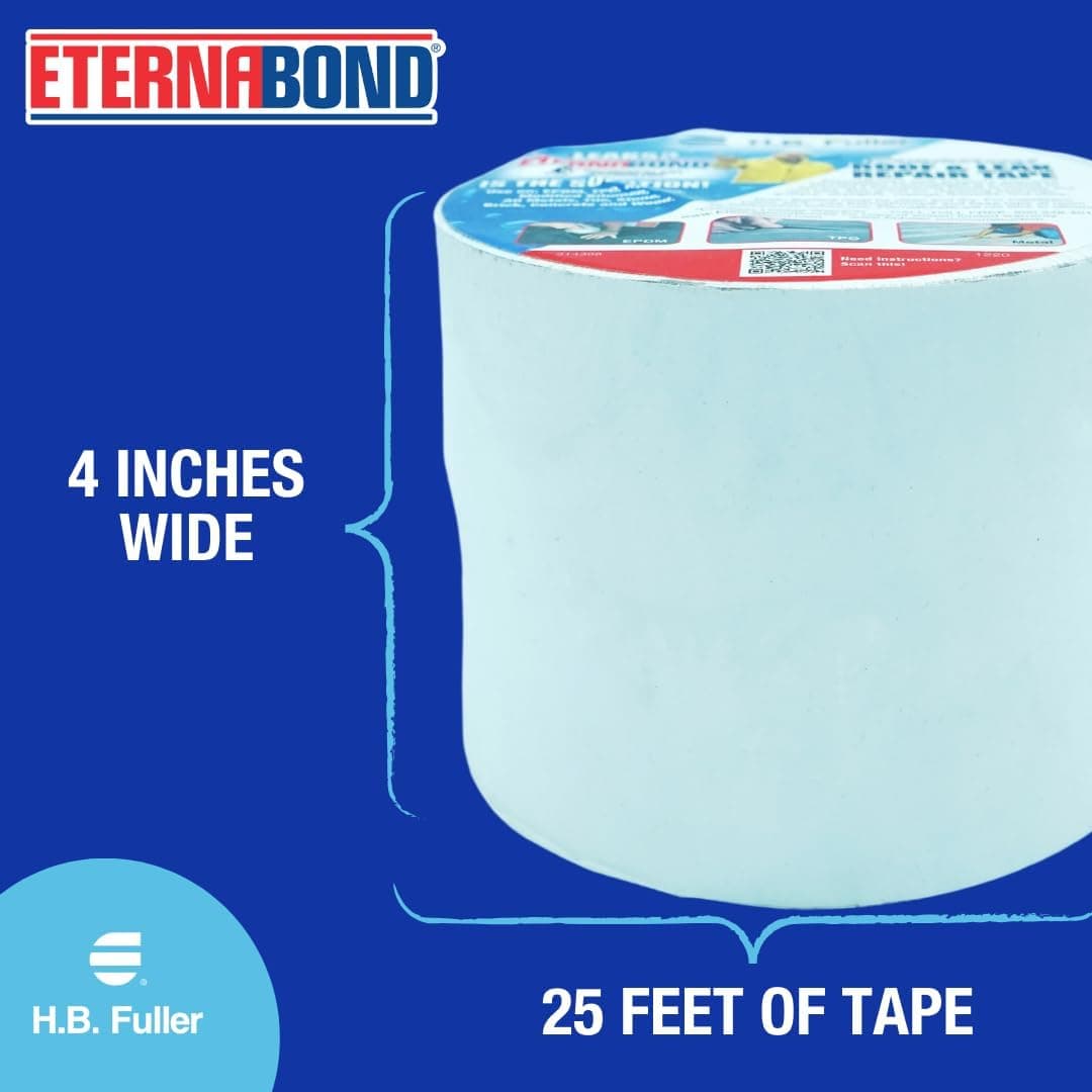 نوار آببندی سقف EternaBond RoofSeal سفید 4" x25' مدل EB-RW040-25R نوار آببندی سقف EternaBond RoofSeal سفید 4" x25' مدل EB-RW040-25R