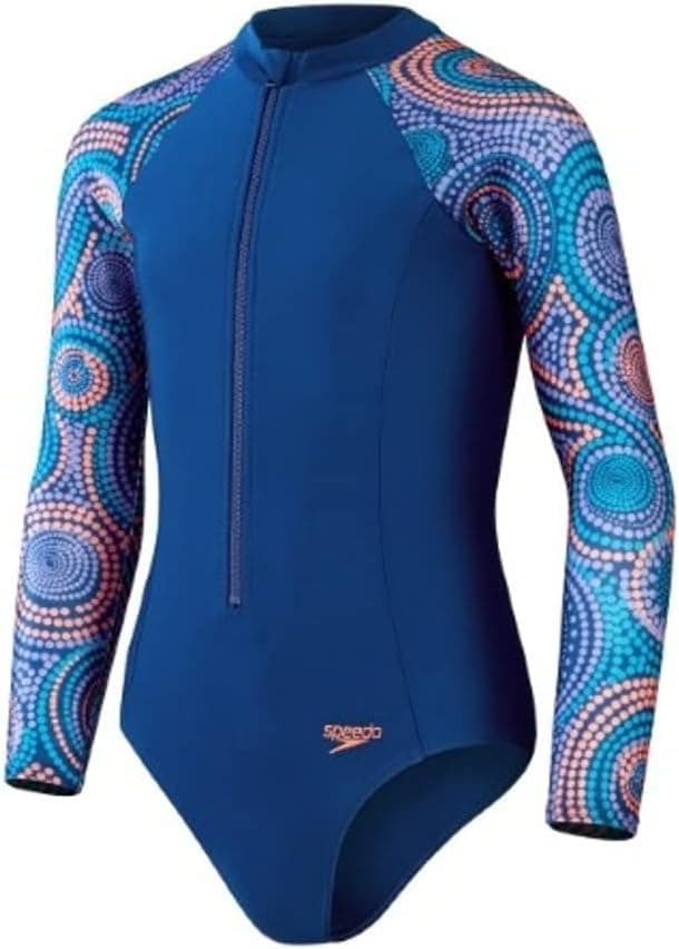 لباس شنا نوزادی یونیسکس Speedo آستین بلند چاپی مدل Junior Paddle Suit لباس شنا نوزادی یونیسکس Speedo آستین بلند چاپی مدل Junior Paddle Suit