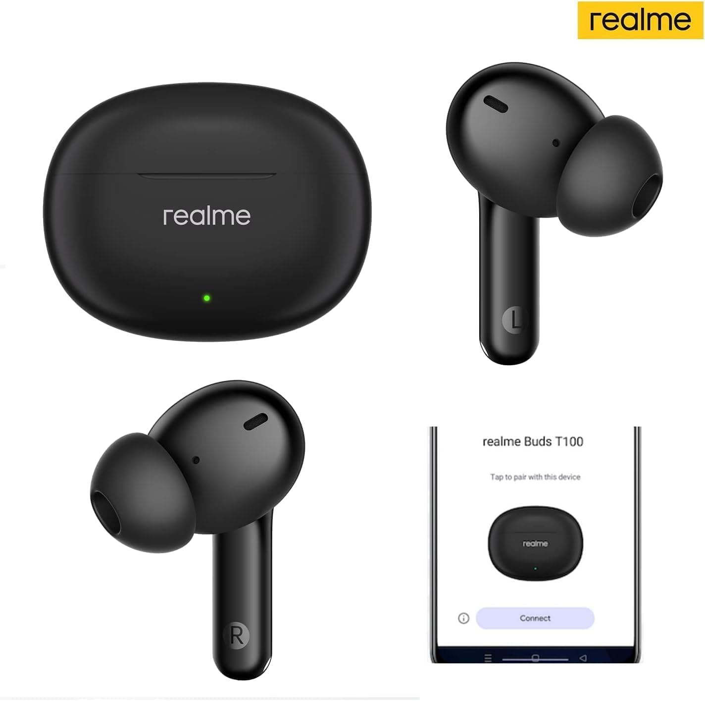 هندزفری بلوتوثی realme Buds T100 مدل RMA2109 سفید هندزفری بلوتوثی realme Buds T100 مدل RMA2109 سفید