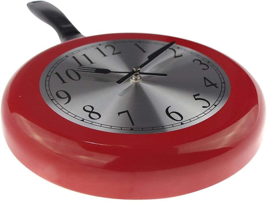 ساعت دیواری Timelike فلزی طرح ماهیتابه 10 اینچ قرمز با پیچگوشتی ساعت دیواری Timelike فلزی طرح ماهیتابه 10 اینچ قرمز با پیچگوشتی