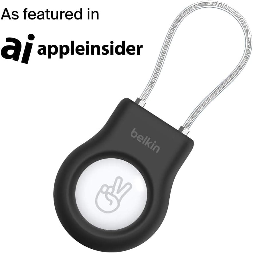 کاور محافظ Belkin AirTag با بند سیمی، نگهدارنده ایمن، ضد خش، مشکی کاور محافظ Belkin AirTag با بند سیمی، نگهدارنده ایمن، ضد خش، مشکی