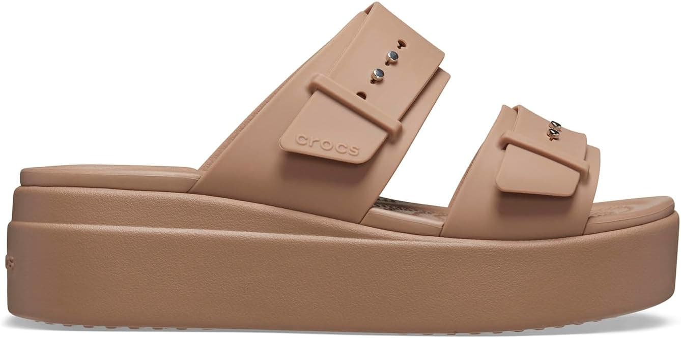 کفش زنانه Crocs پاشنه گوهای کم ارتفاع Brooklyn Buckle مدل 207431-2Q9 کفش زنانه Crocs پاشنه گوهای کم ارتفاع Brooklyn Buckle مدل 207431-2Q9