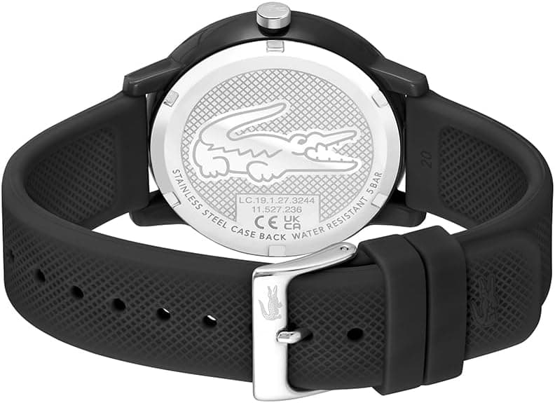 ساعت آنالوگ کوارتز مردانه Lacoste بند سیلیکونی بافت Petit Piqué مدل 12.12 ساعت آنالوگ کوارتز مردانه Lacoste بند سیلیکونی بافت Petit Piqué مدل 12.12