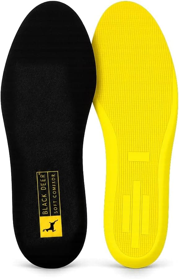 کفی کفش Black Deer با فناوری Hyper Boost Technology X15 ارگونومیک نرم مشکی-زرد سایز 43 کفی کفش Black Deer با فناوری Hyper Boost Technology X15 ارگونومیک نرم مشکی-زرد سایز 43