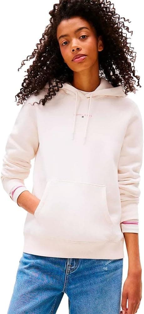 سویشرت زنانه Tommy Hilfiger کلاهدار مدل TJW REG LINEAR HOODIE EXT سویشرت زنانه Tommy Hilfiger کلاهدار مدل TJW REG LINEAR HOODIE EXT