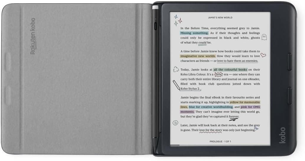کاور SleepCover کتابخوان Kobo Libra Colour مشکی با فناوری Sleep/Wake و پایه دوجهته کاور SleepCover کتابخوان Kobo Libra Colour مشکی با فناوری Sleep/Wake و پایه دوجهته
