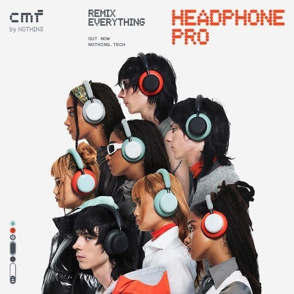 هدفون CMF BY NOTHING Pro مدل A11300008 ANC 4 میکروفون خاکستری تیره هدفون CMF BY NOTHING Pro مدل A11300008 ANC 4 میکروفون خاکستری تیره