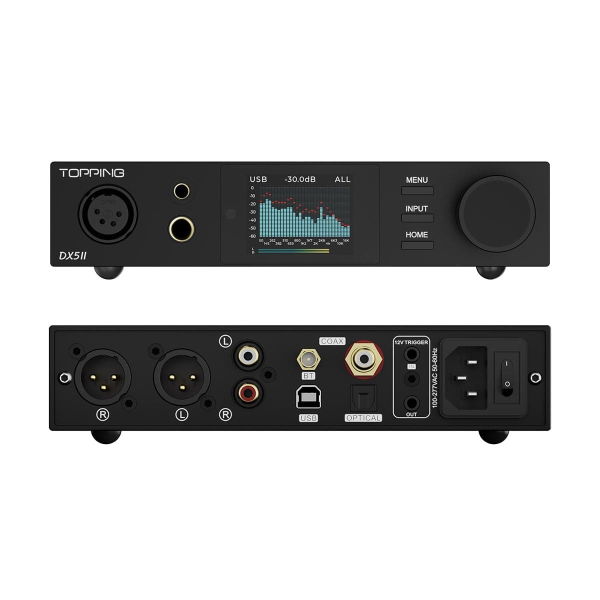 DAC و تقویتکننده هدفون رومیزی TOPPING با تراشه ES9039Q2M مدل DX5 II مشکی DAC و تقویتکننده هدفون رومیزی TOPPING با تراشه ES9039Q2M مدل DX5 II مشکی