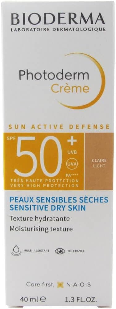 کرم ضد آفتاب رنگی Bioderma Photoderm Cream Light SPF50+ برای پوست خشک 40 ml کرم ضد آفتاب رنگی Bioderma Photoderm Cream Light SPF50+ برای پوست خشک 40 ml