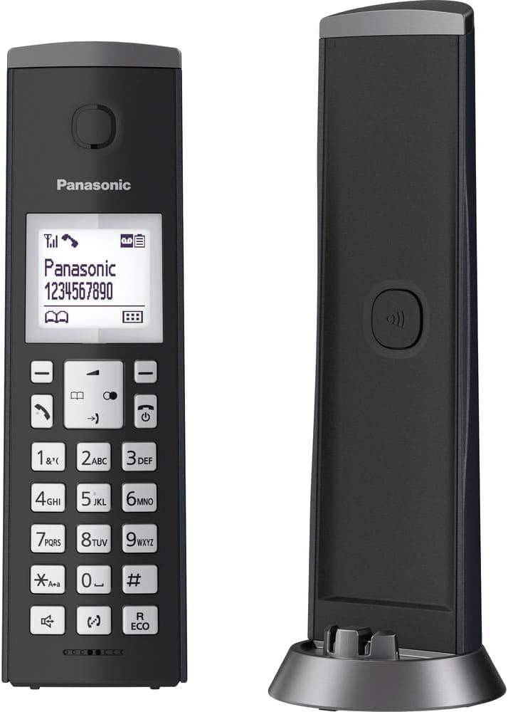 تلفن بیسیم Panasonic با پاسخگو و ساعت زنگدار مدل KX-TGK220GM مشکی مات تلفن بیسیم Panasonic با پاسخگو و ساعت زنگدار مدل KX-TGK220GM مشکی مات