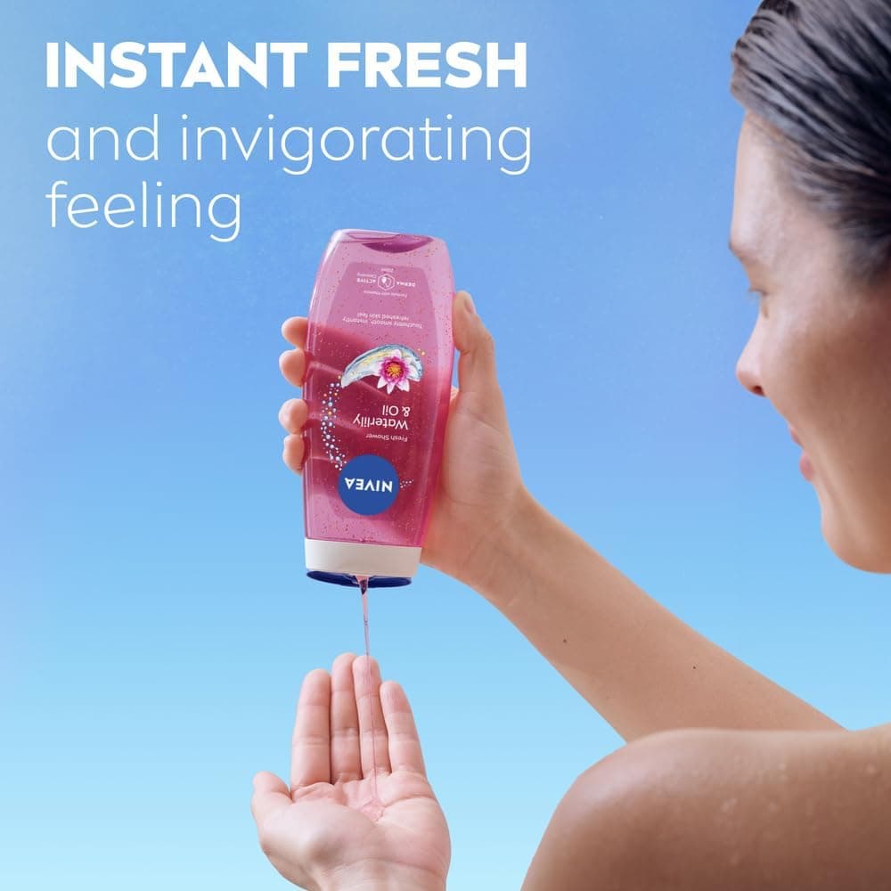 ژل شستوشوی بدن Nivea با عصاره نیلوفر آبی و روغن، 250ml ژل شستوشوی بدن Nivea با عصاره نیلوفر آبی و روغن، 250ml