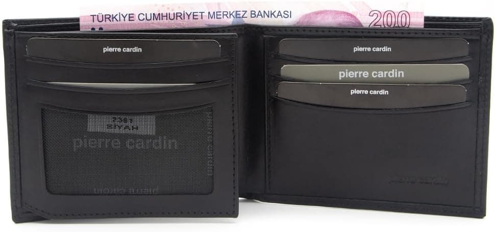 کیف پول مردانه Pierre Cardin چرمی مشکی مدل 2361A55 کیف پول مردانه Pierre Cardin چرمی مشکی مدل 2361A55