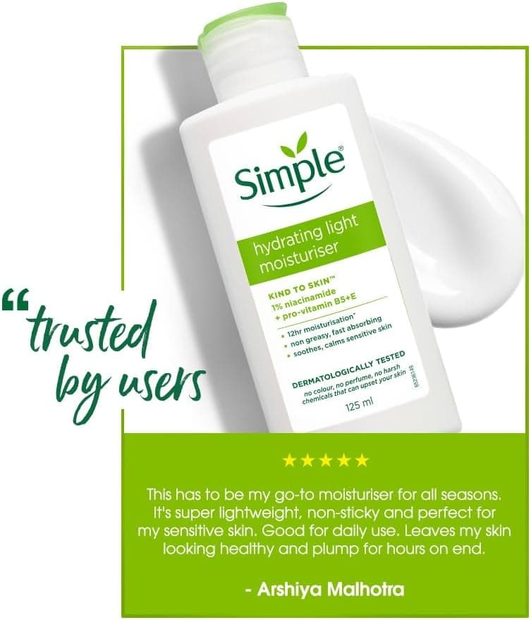 کرم مرطوبکننده صورت Simple آبرسان سبک روزانه 125ml کرم مرطوبکننده صورت Simple آبرسان سبک روزانه 125ml
