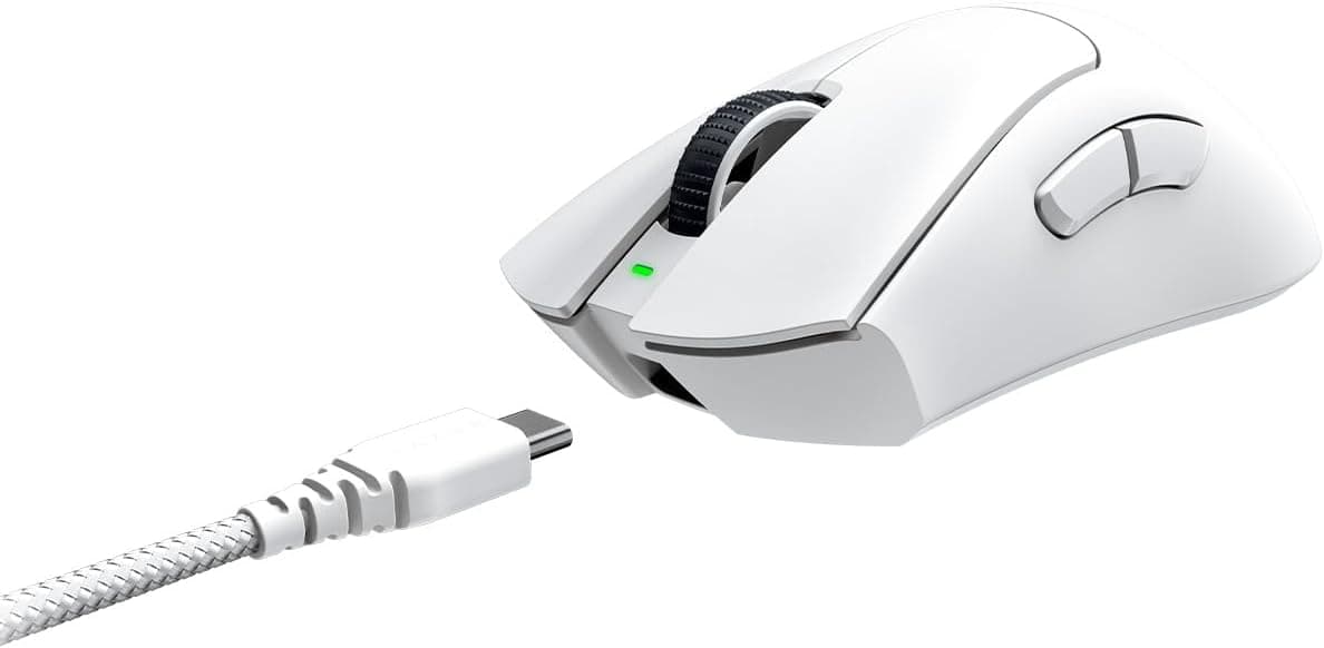 ماوس گیمینگ بیسیم ارگونومیک Razer برای ورزشهای الکترونیکی، طراحی سبک 64g، حسگر Focus Pro 30K، سوییچ Gen-3 و HyperSpeed، مدل DeathAdder V3 Pro سفید ماوس گیمینگ بیسیم ارگونومیک Razer برای ورزشهای الکترونیکی، طراحی سبک 64g، حسگر Focus Pro 30K، سوییچ Gen-3 و HyperSpeed، مدل DeathAdder V3 Pro سفید