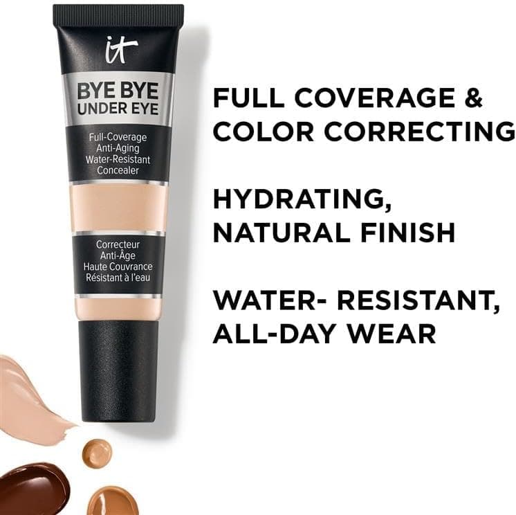 کانسیلر It Cosmetics Bye Bye Under Eye پوشاننده ضدچروک ضدآب 0.4 oz بژ روشن 14.5 کانسیلر It Cosmetics Bye Bye Under Eye پوشاننده ضدچروک ضدآب 0.4 oz بژ روشن 14.5