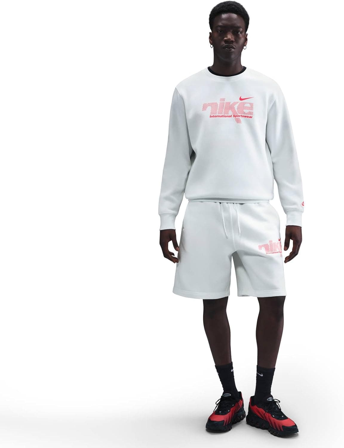 سویشرت مردانه Nike ورزشی Club Big Brush Crew Swoosh تک عددی سویشرت مردانه Nike ورزشی Club Big Brush Crew Swoosh تک عددی