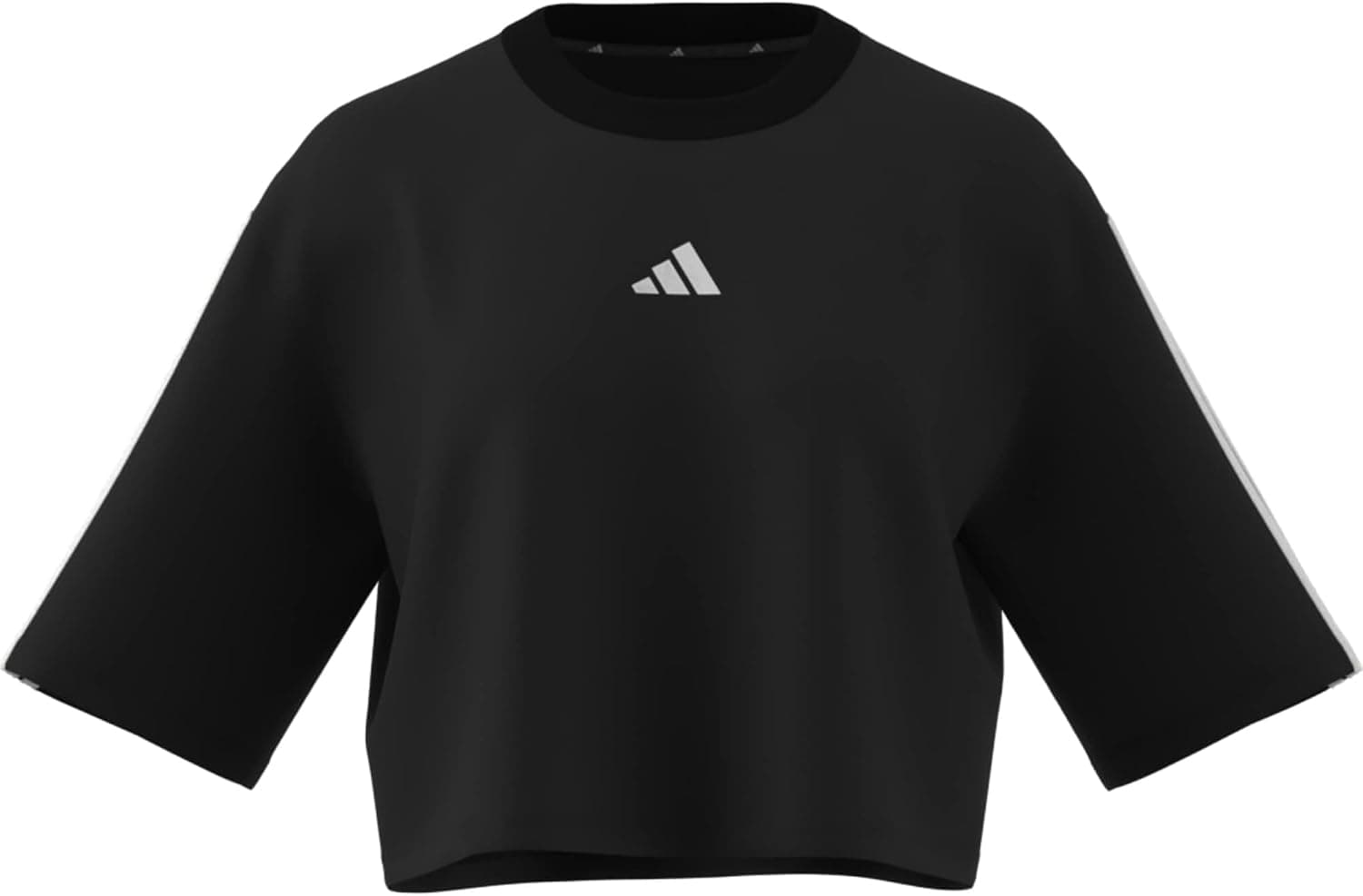 تیشرت زنانه adidas Essentials 3-Stripes نخی گشاد تیشرت زنانه adidas Essentials 3-Stripes نخی گشاد