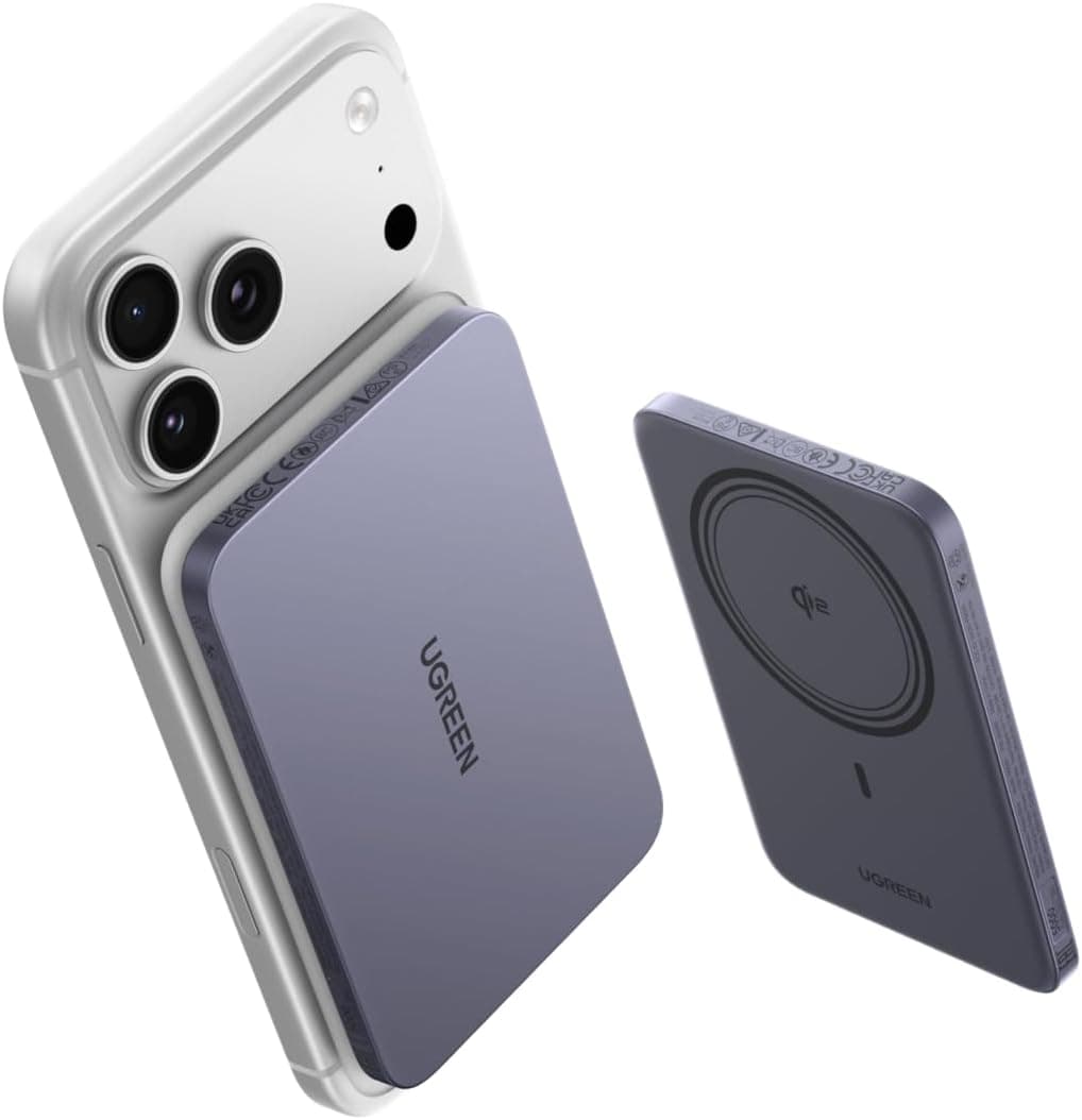 پاوربانک UGREEN MagSafe باریک با شارژ بیسیم Qi2 15W ظرفیت 5000mAh پاوربانک UGREEN MagSafe باریک با شارژ بیسیم Qi2 15W ظرفیت 5000mAh