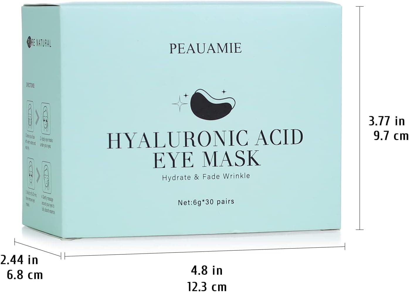 پچ زیر چشم PEAUAMIE هیالورونیک اسید برای گودی، تورم و چروک 30 جفت پچ زیر چشم PEAUAMIE هیالورونیک اسید برای گودی، تورم و چروک 30 جفت