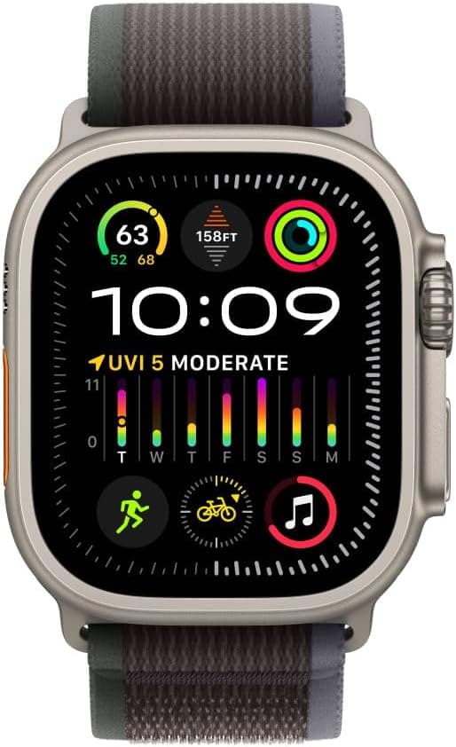 بند Apple Watch مدل Trail Loop 49mm آبی/مشکی M/L بند Apple Watch مدل Trail Loop 49mm آبی/مشکی M/L