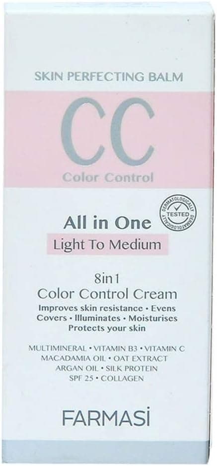 کرم CC Farmasi 50 ml رنگ از روشن تا متوسط شماره 02 کرم CC Farmasi 50 ml رنگ از روشن تا متوسط شماره 02