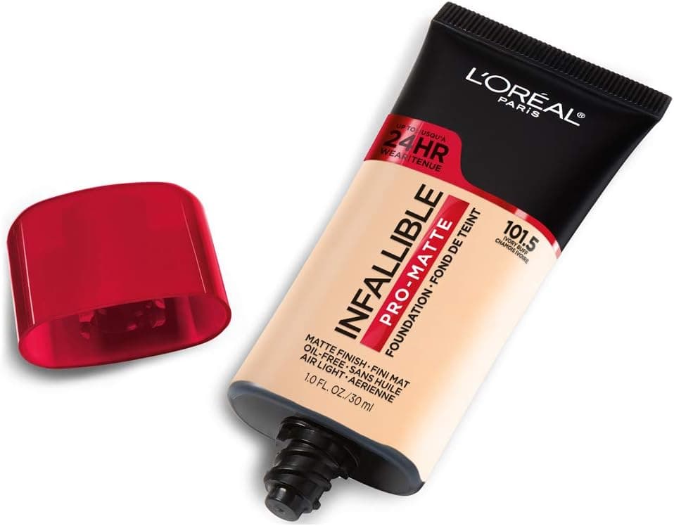 کرمپودر مایع مات بادوام L'Oreal Paris Infallible Pro-Matte، رنگ Ivory Buff، 1 fl oz کرمپودر مایع مات بادوام L'Oreal Paris Infallible Pro-Matte، رنگ Ivory Buff، 1 fl oz