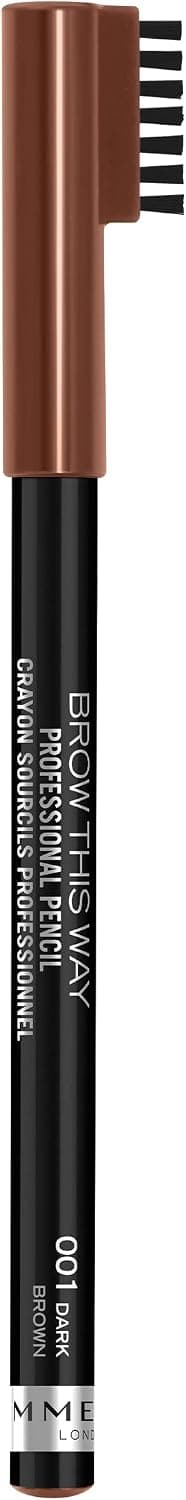 مداد ابرو Rimmel با برس، قهوهای تیره 01، 1.4 gm مداد ابرو Rimmel با برس، قهوهای تیره 01، 1.4 gm
