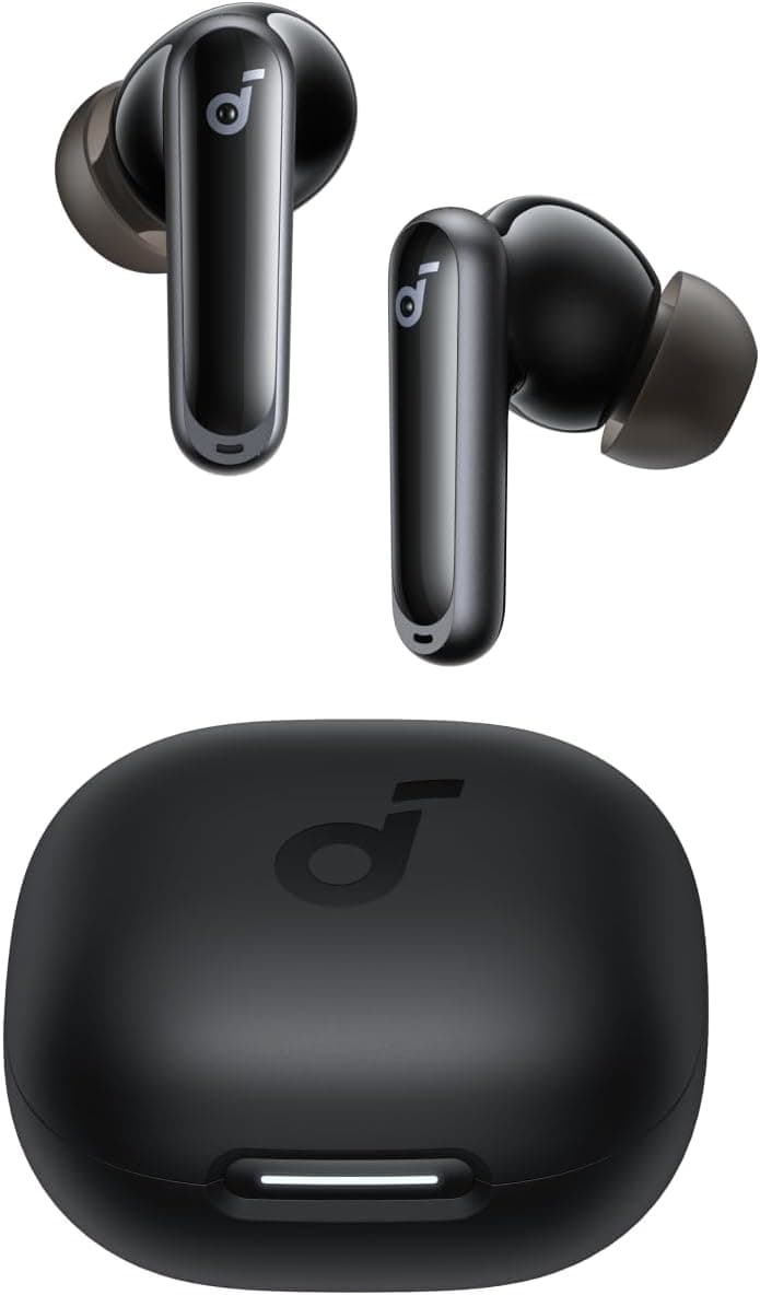 هدفون بلوتوثی توگوشی Anker Soundcore با حذف نویز تطبیقی، محفظه شارژ و پایه گوشی دوکاره، IPX5، شارژ بیسیم، مشکی مدل A3955 هدفون بلوتوثی توگوشی Anker Soundcore با حذف نویز تطبیقی، محفظه شارژ و پایه گوشی دوکاره، IPX5، شارژ بیسیم، مشکی مدل A3955
