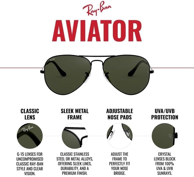 عینک آفتابی Ray-Ban مدل Aviator RB3025 عینک آفتابی Ray-Ban مدل Aviator RB3025