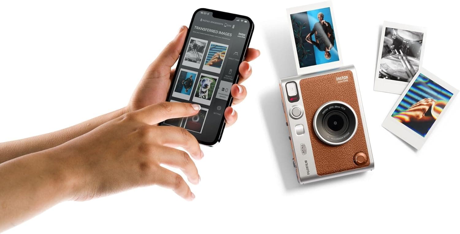 دوربین Fujifilm INSTAX MINI EVO قهوهای دوربین Fujifilm INSTAX MINI EVO قهوهای