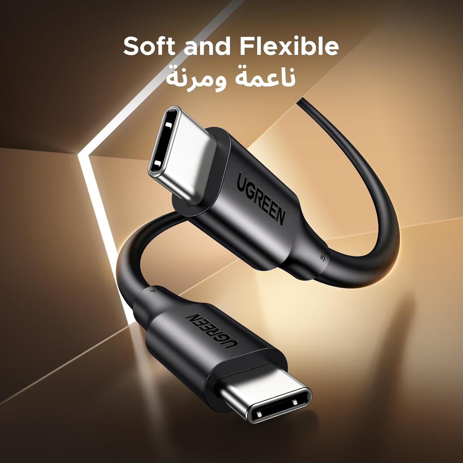 کابل Type C UGREEN شارژ سریع 100W 1M کابل Type C UGREEN شارژ سریع 100W 1M