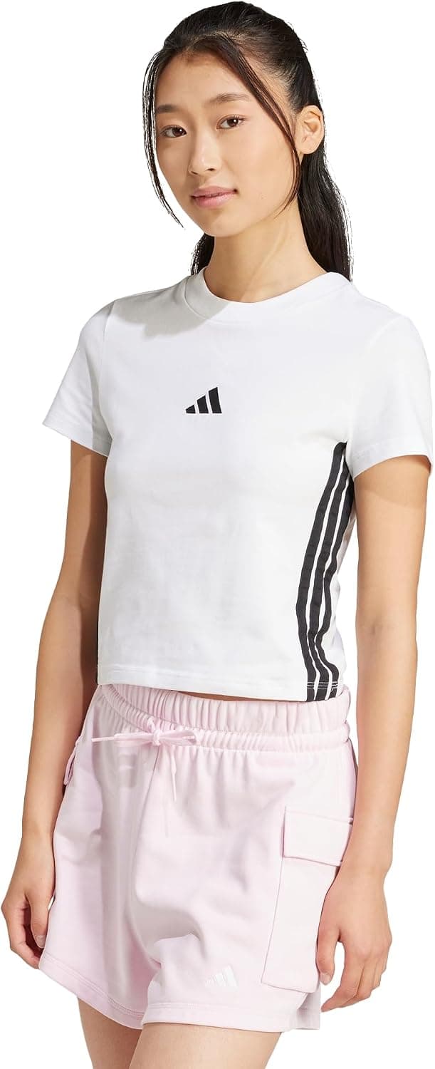 تیشرت زنانه adidas Essentials 3-Stripes اسلیم بیبی فیت تیشرت زنانه adidas Essentials 3-Stripes اسلیم بیبی فیت