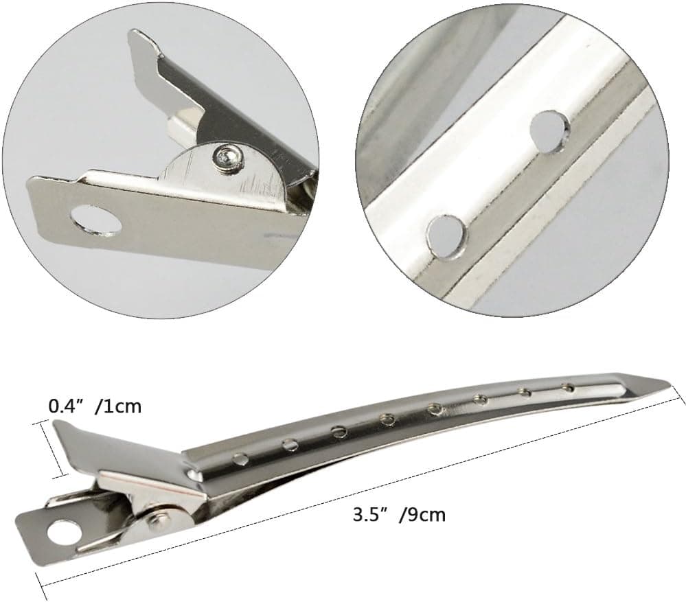 گیره موی منقار اردکی 24 عددی Bantoye فلزی ضدزنگ سوراخدار نقرهای 3.5 Inches گیره موی منقار اردکی 24 عددی Bantoye فلزی ضدزنگ سوراخدار نقرهای 3.5 Inches
