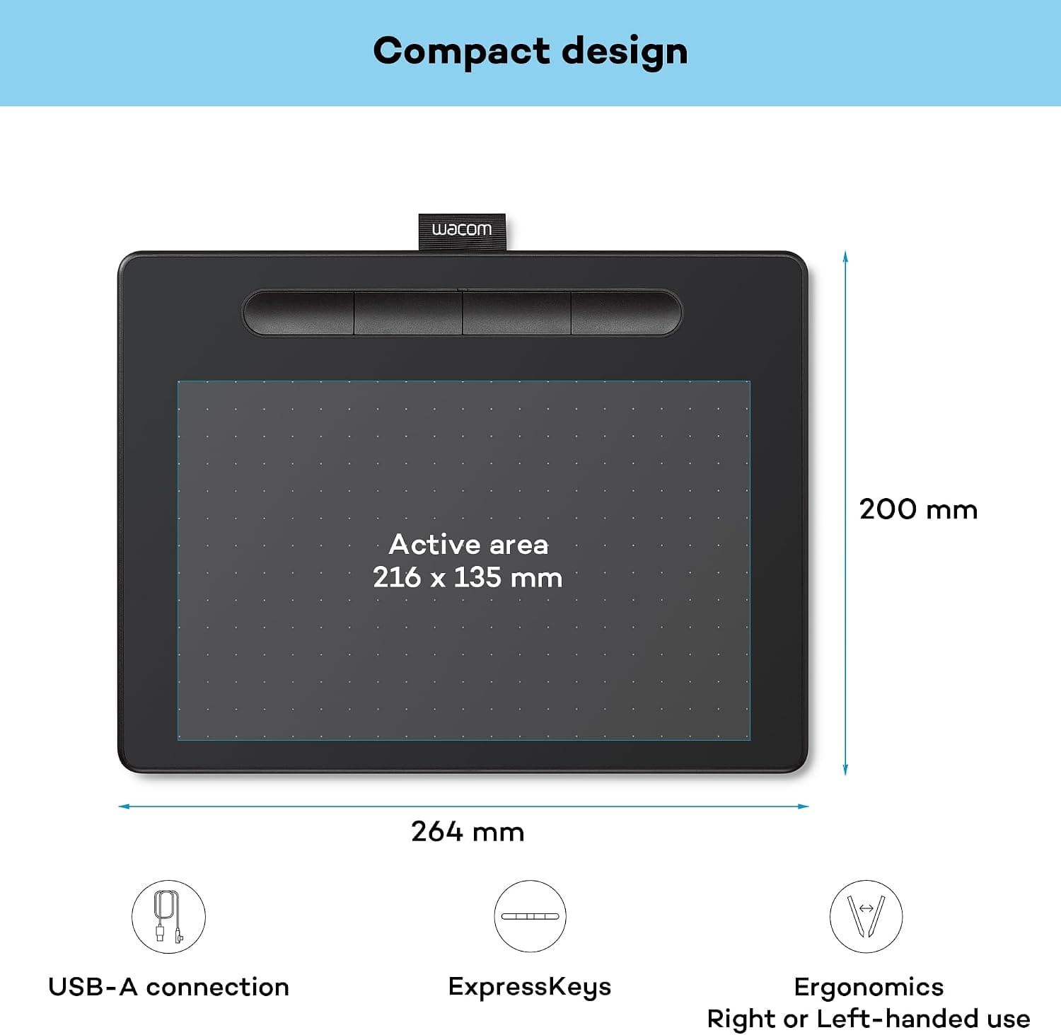 تبلت طراحی Wacom مدل Intuos Medium با قلم حساس به فشار مشکی تبلت طراحی Wacom مدل Intuos Medium با قلم حساس به فشار مشکی