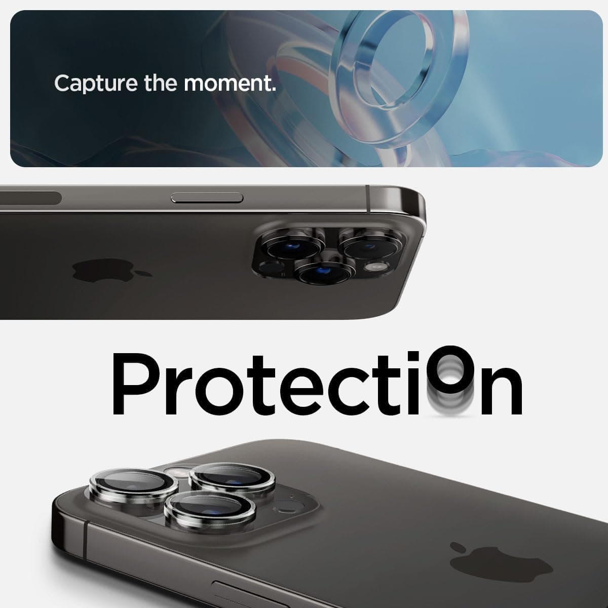محافظ لنز دوربین Spigen آیفون 15/16/17 Pro Max Glas.tR EZ Fit Optik Pro مدل AGL06914 محافظ لنز دوربین Spigen آیفون 15/16/17 Pro Max Glas.tR EZ Fit Optik Pro مدل AGL06914